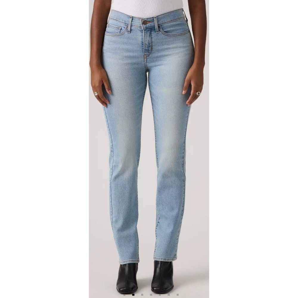Levi's 314 Shaping Straight Jeans Light Wash Blue Size 33